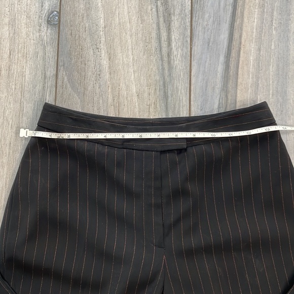 ***High Rise Black Red Pinstripe Pants size 4P - Picture 4 of 14